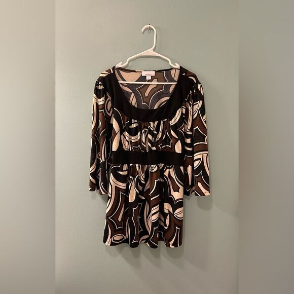 PREOWNED β¦ DRESS BARN βSize: 3Xβ Patterned Blouse - Picture 1 of 3